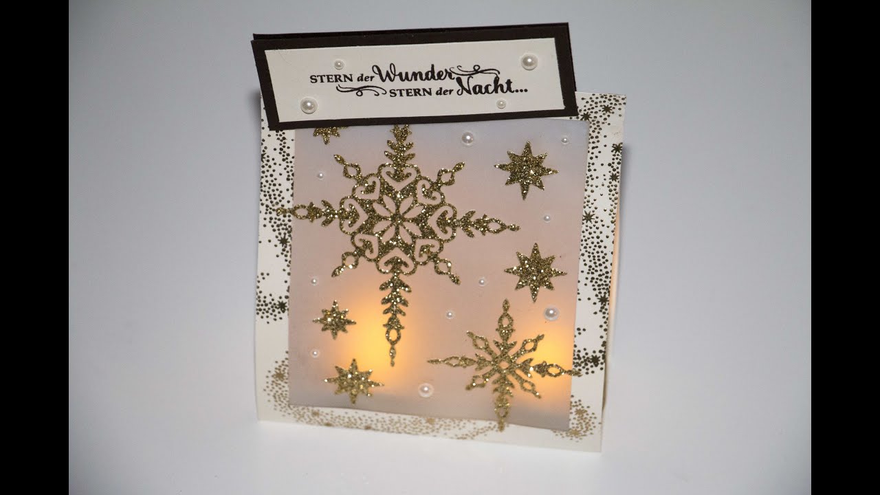 Starlight Tealight Holder Part I / Teelichthalter mit Weihnachtssternen mit Stampin´ Up! #13