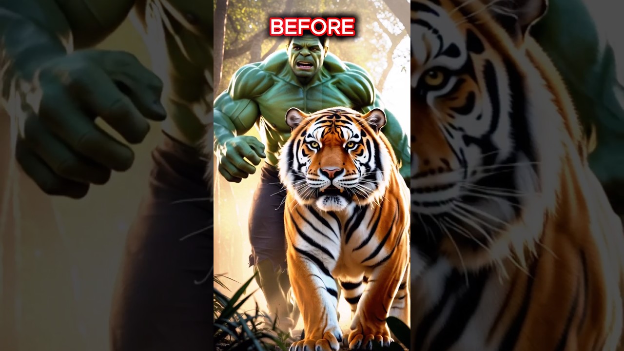 The Jungle Beast 🐅💥 | When Hulk Transforms Into a Tiger | Epic AI Cinematic.     