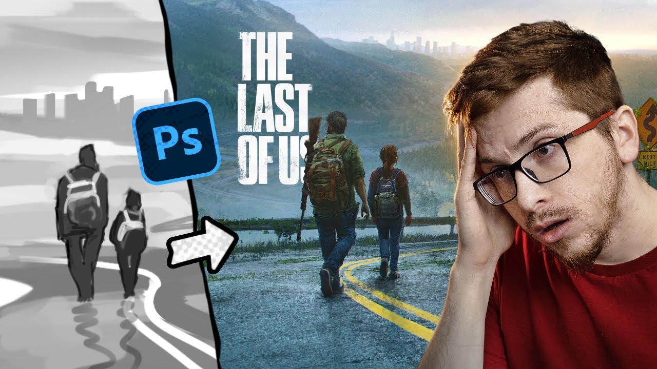 Из скетча в фотошоп арт / The Last of Us
