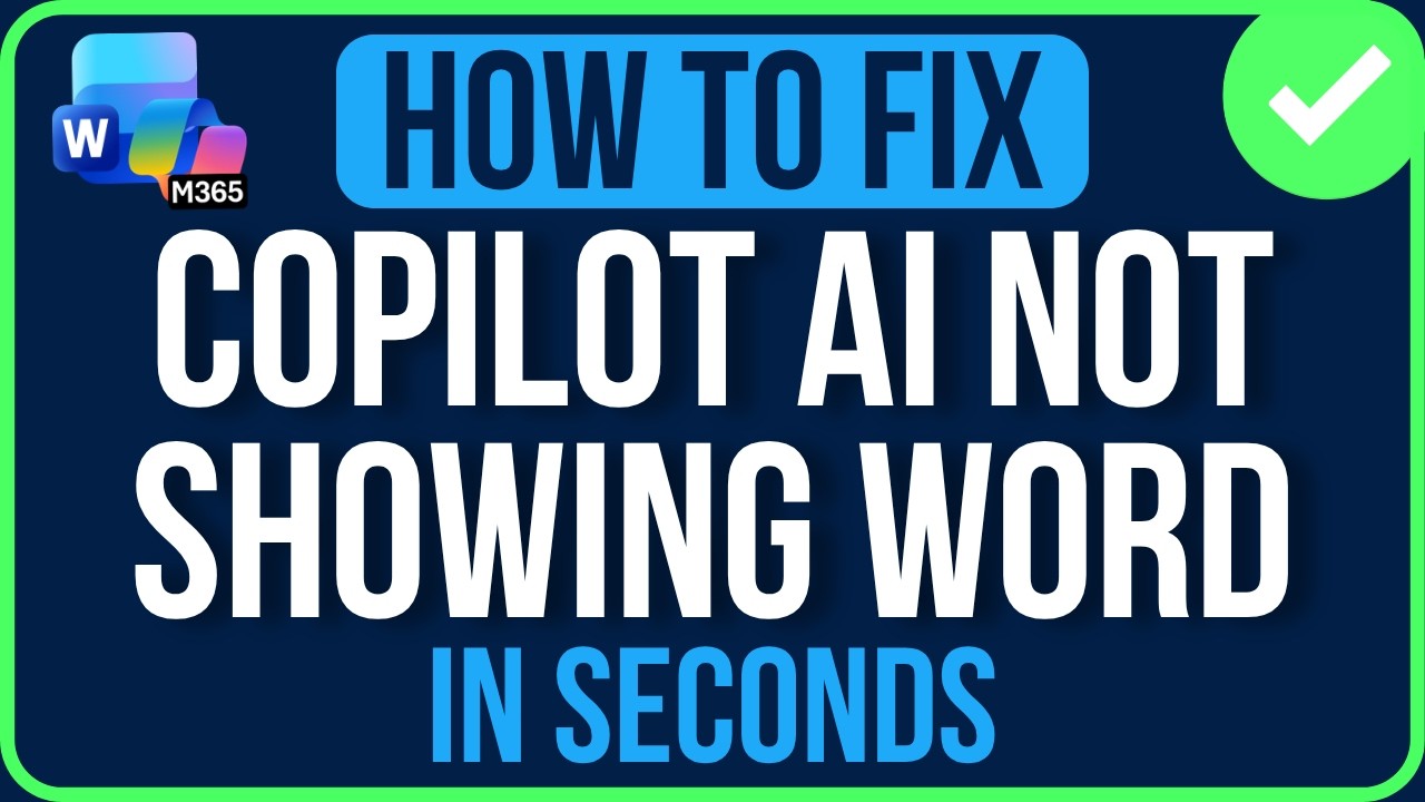 COPILOT NOT SHOWING IN WORD 2026 [FIXED] | Copilot Not Showing Up in Word Problem
