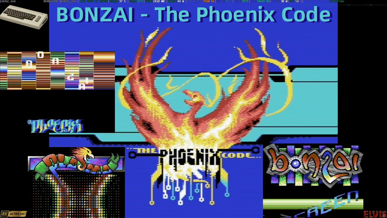 Demoscena C64 | BONZAI - The Phoenix Code | 1st place at X 2016 party | 4K