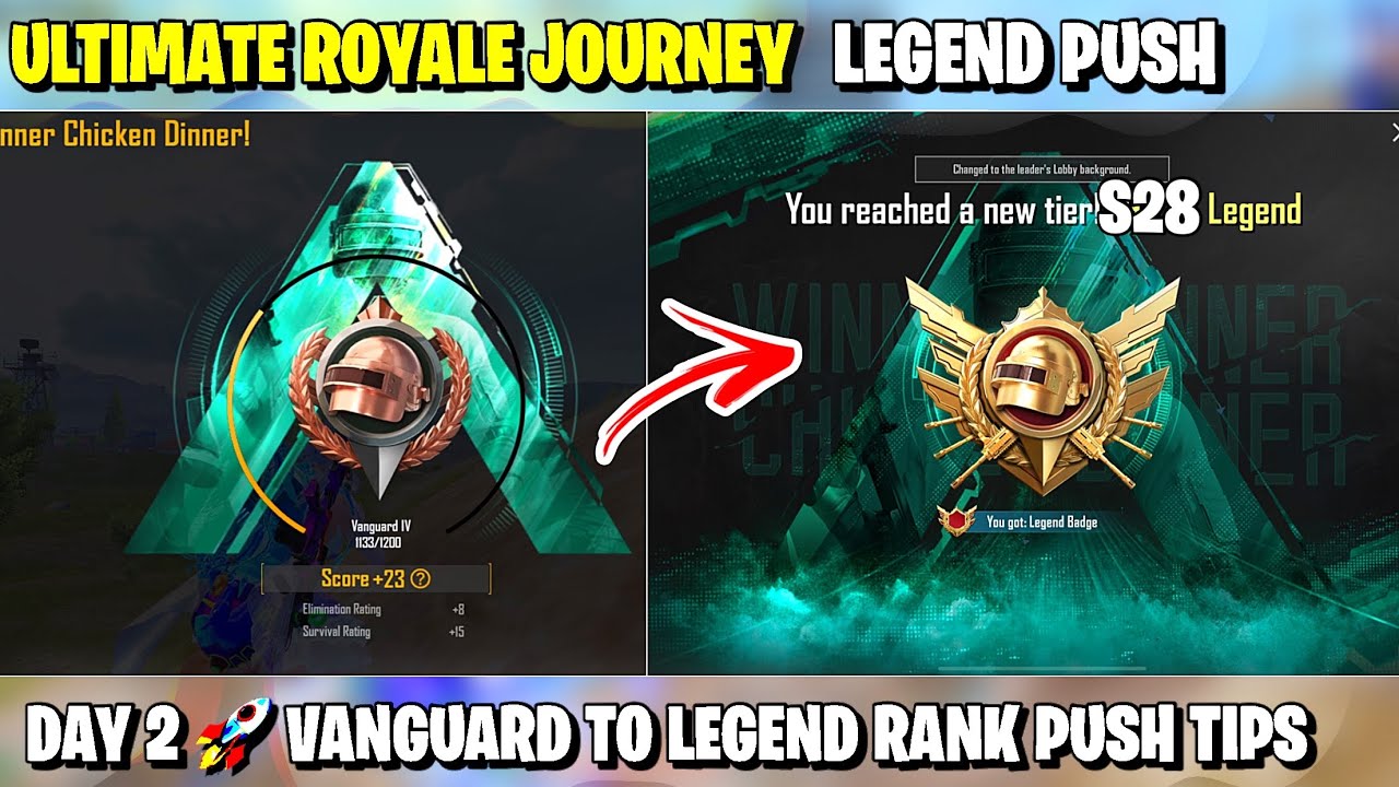 Day 2🚀 DAILY 100 PLUS Ultimate Royale Vanguard To Legend Rank Push Strategy 🔥