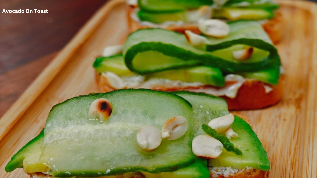 Avocado On Toast with Pickled Cucumber | एवोकैडो टोस्ट 
