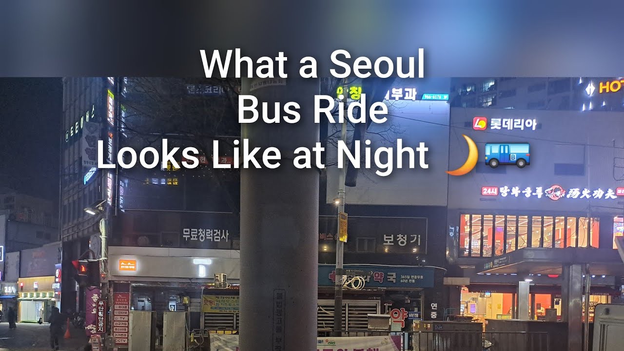 Seoul Night Bus Ride | What a Bus Ride Looks Like in Seoul at Night