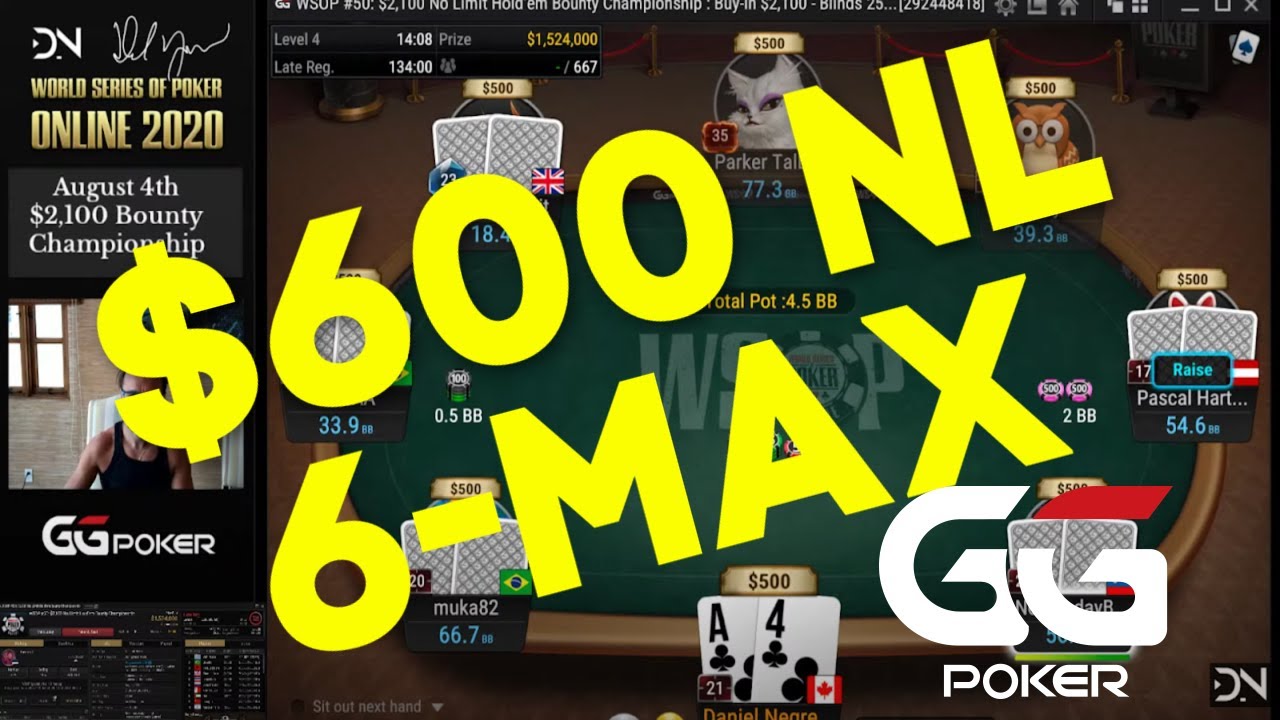 2020 WSOP Online $600 No Limit 6-Max