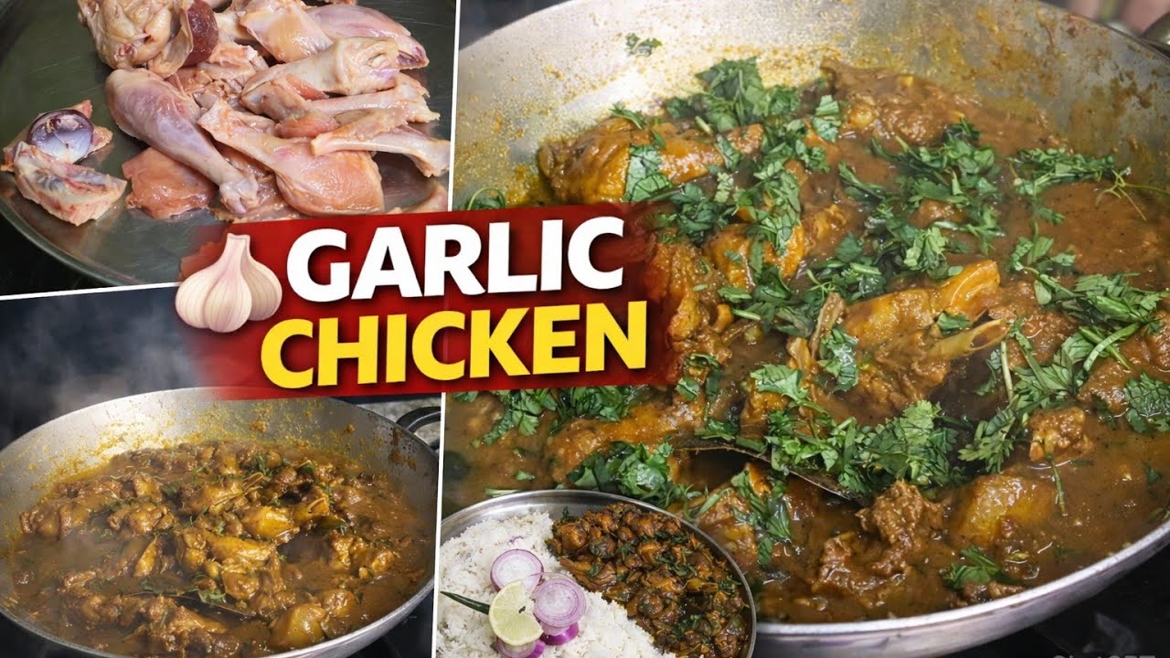 लहसुन वाली चिकन घर पर कैसे बनायें|Desi Style Garlic Chicken|Spicy Garlic Chicken|Lahsoon 🍗 Masala