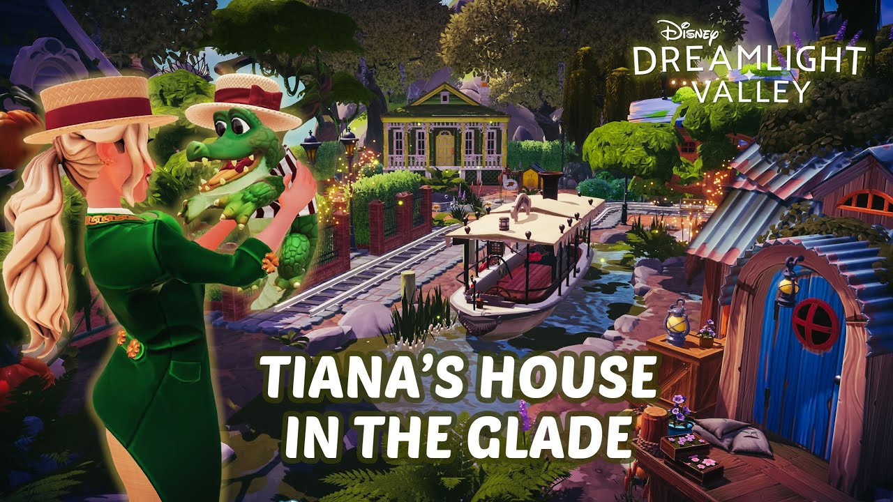 TIANA'S NEW ORLEANS STYLE GLADE BUILD PART 2🐊 | 🐊 Disney Dreamlight Valley