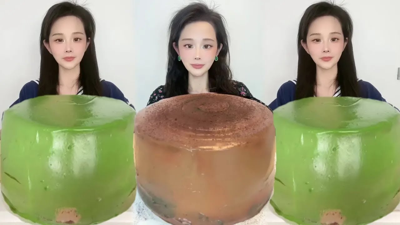 Asmr🍰Eating Matcha Black Sesame Cake🍰 (Soft And Waxy Sound) 크림丨먹방丨Mukbang丨Satisfying丨Eatings