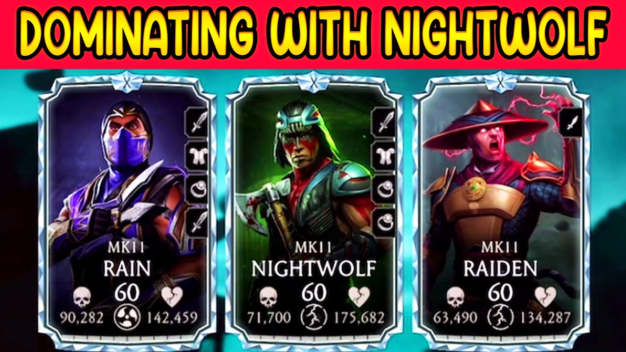 MK Mobile. MK11 Nightwolf and Rain Combo is INSANE! MK11 Raiden Helps Too...