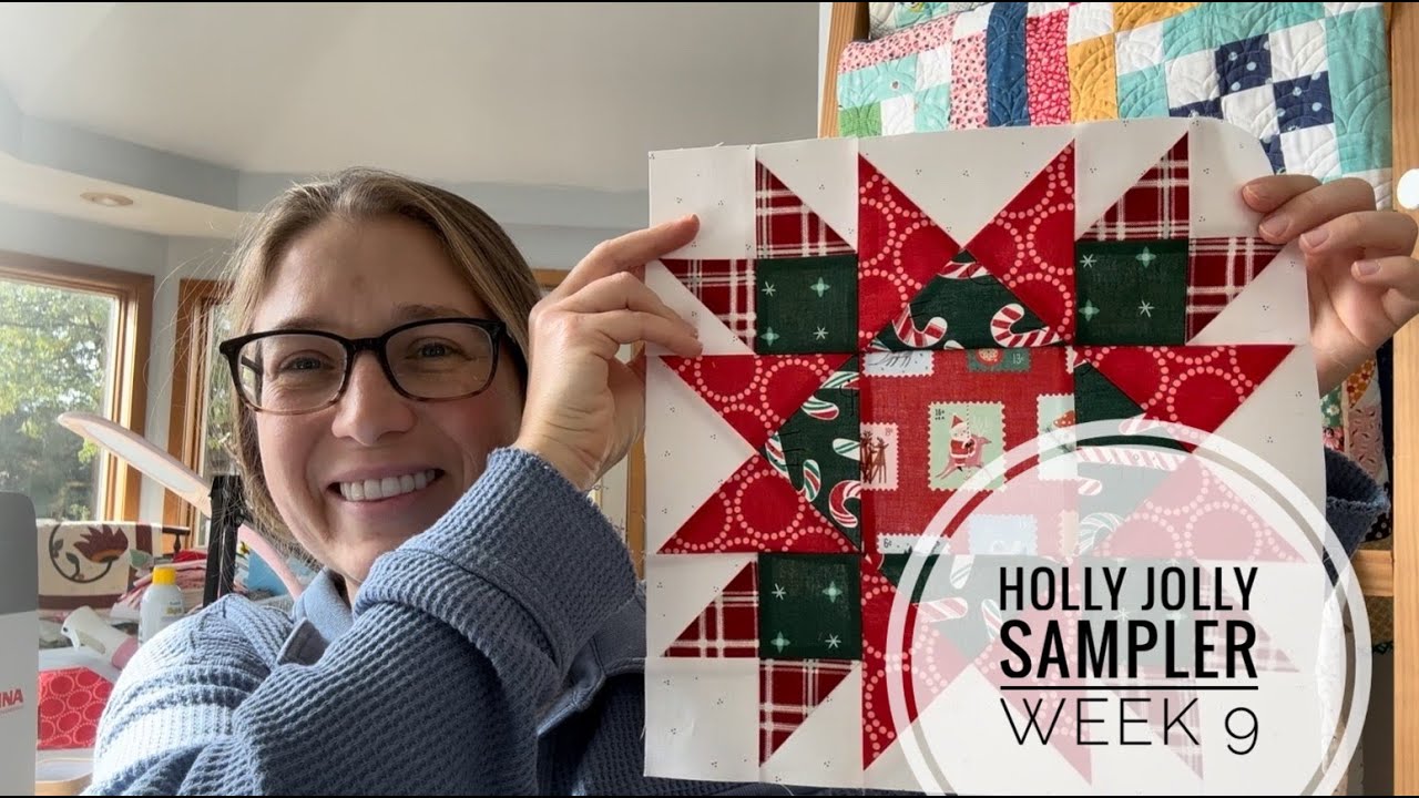 Лоскутное одеяло Holly Jolly Sampler Along — шоколадная хрустящая корочка, овсяное печенье и кусо...