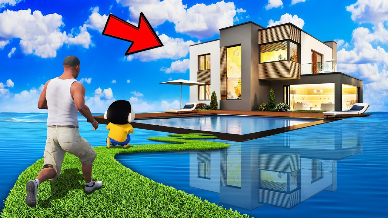 SHINCHAN AND FRANKLIN FOUND A SECRET MANSION NEAR SEA IN GTA 5