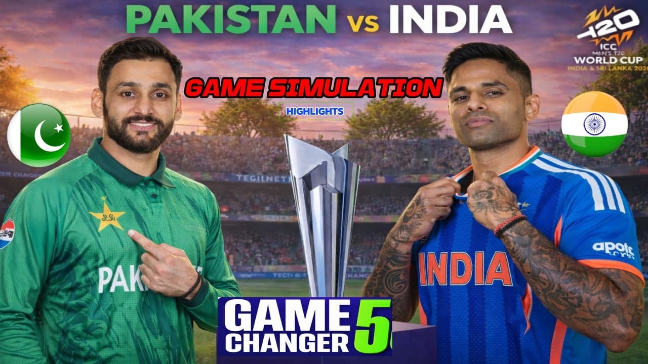 Pakistan vs India T20 WC 2026 Highlights in Game Changer 5 //PAK vs IND  #pakvsind #t20wc #indvspak