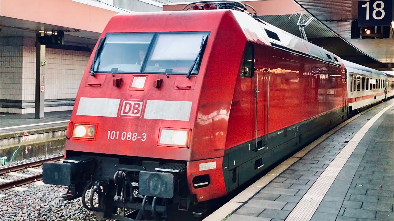 Звук отходящего поезда Deutsche Bahn / Поезд DB Class 101 сдвоенный с Интерсити IC