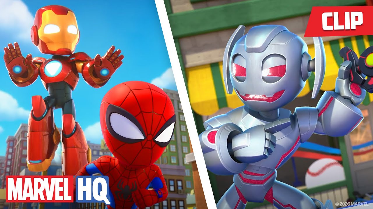 Spidey and Iron Man Team Up Against Ultron🤝🤖 | Spidey and Iron Man: Avengers Team-Up! | @MarvelHQ