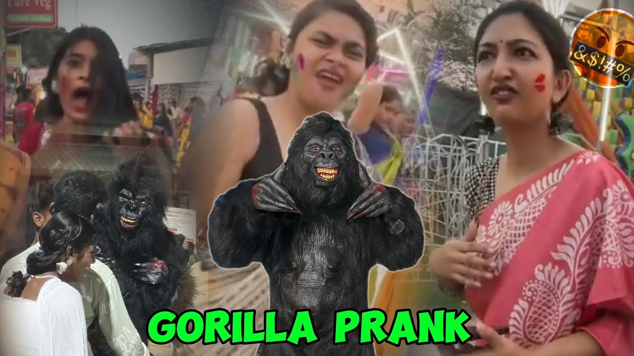 😱 ख़तरनाक🦍 गोरिल्ला प्रैंक  || Gorilla prank K.Raj prank|| #viralvideo #trending