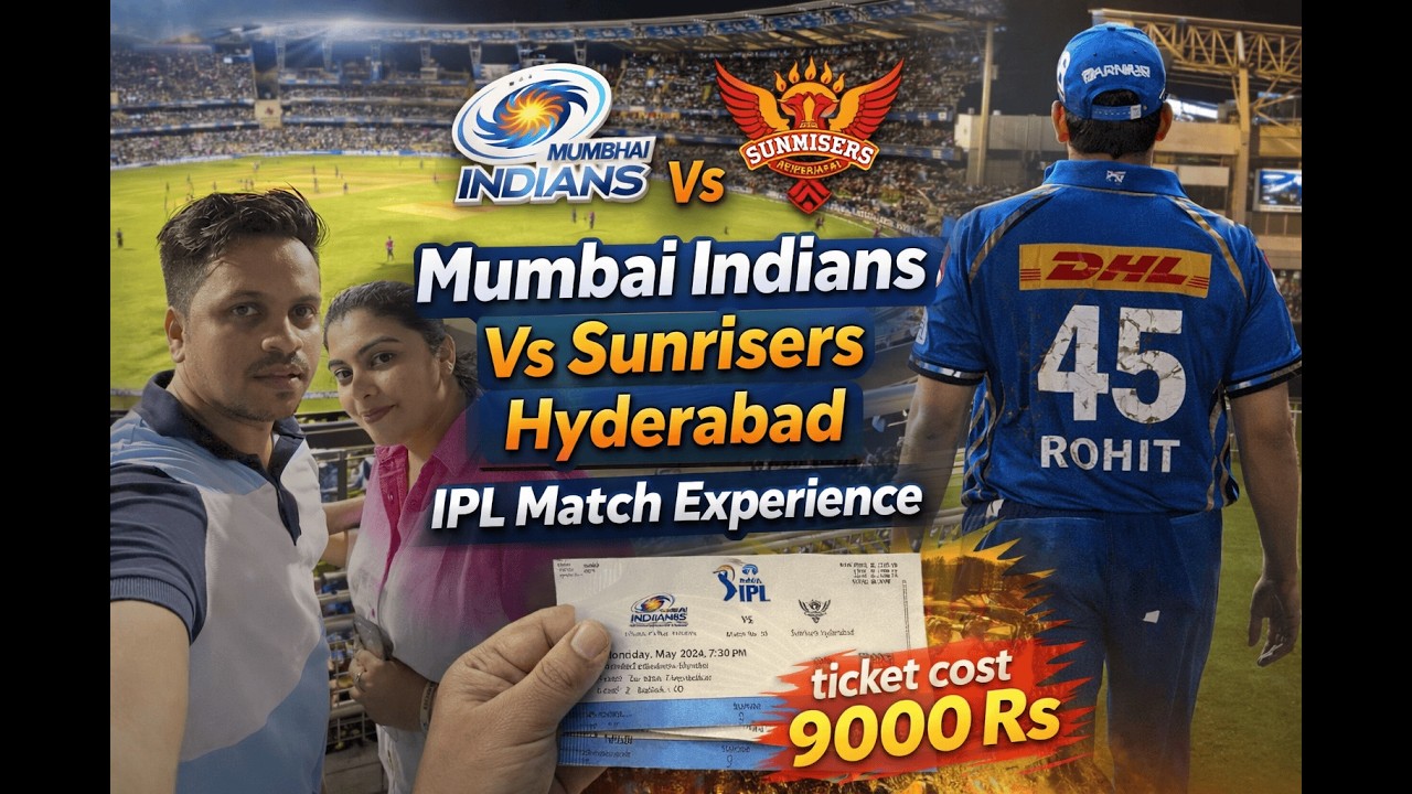 Mumbai Indians vs Sunrisers Hyderabad | IPL Match Experience 🏏🔥 | Stadium Vlog & Full Atmosphere