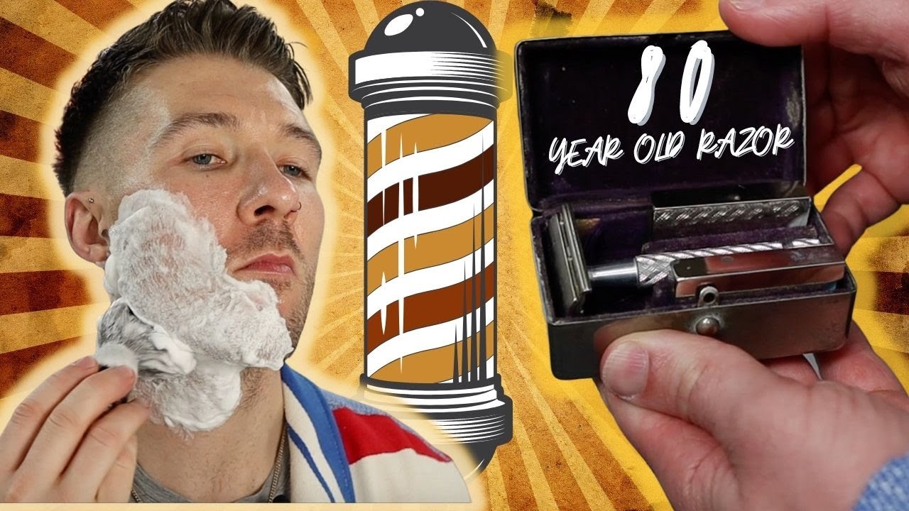 ✨ASMR✨ 80 YEAR OLD GILLETTE RAZOR 🤯 Relaxing & Calming Barber Shaving 🪒