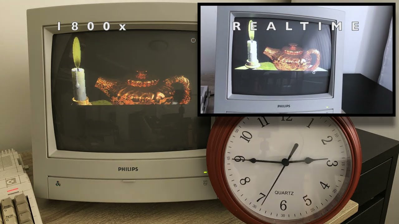 Amiga 500 vs Pistorm32 accelerator - 3D render speed test