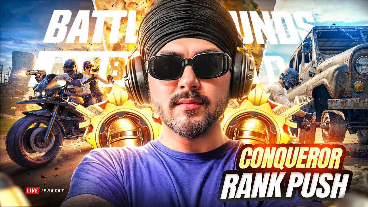 BGMI CONQUEROR TOP 50 RANK PUSH😱 BGMI LIVE WITH IPREEET