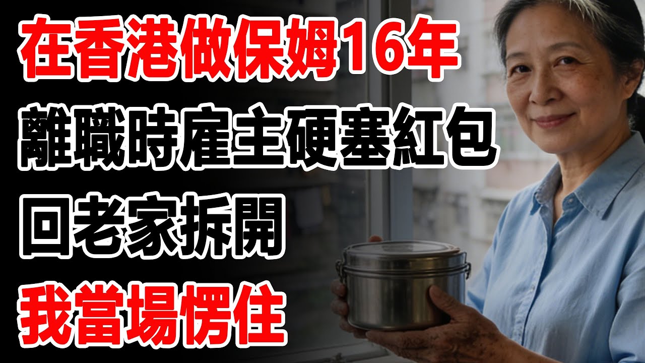在香港做保姆16年，離職時雇主硬塞紅包，回老家拆開我當場愣住!#情感#感情 #睡前故事 #故事頻道