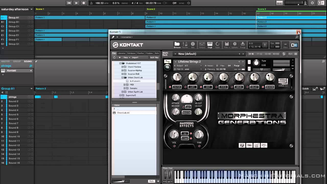 Maschine Studio song mode arranging patterns and scenes in Maschine 2.0