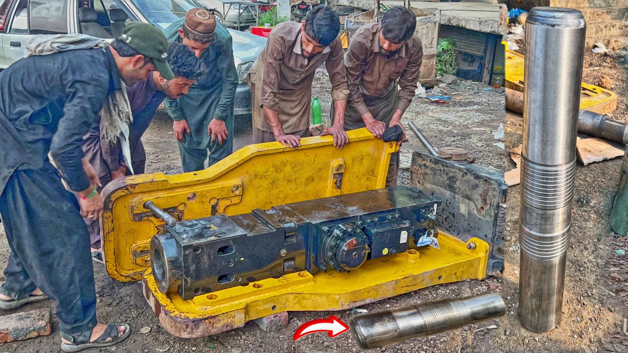 Incredible Repairing Of Rusty Shafts Of Heavy Stone Crusher JSC 2 Ton Jack Hammer | How To Fix It