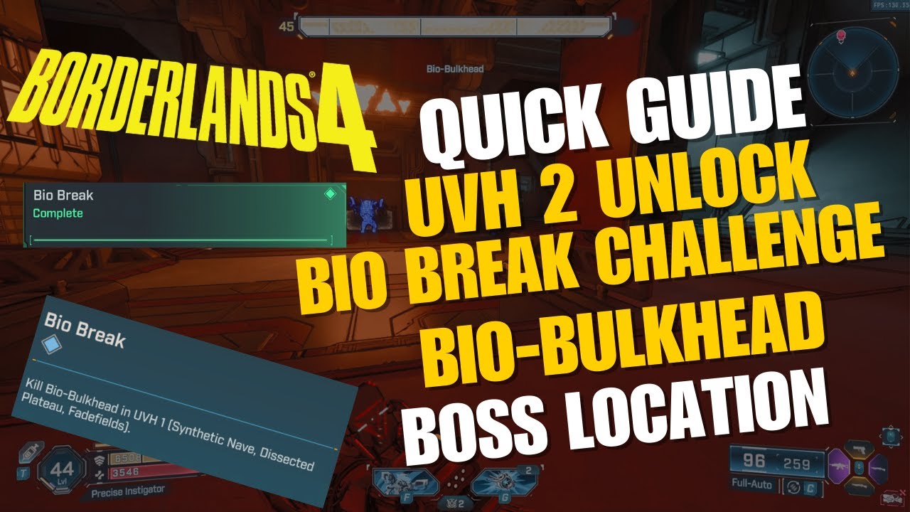How To Unlock UVH 2: Bio Break Challenge Bio-Bulkhead Boss Location