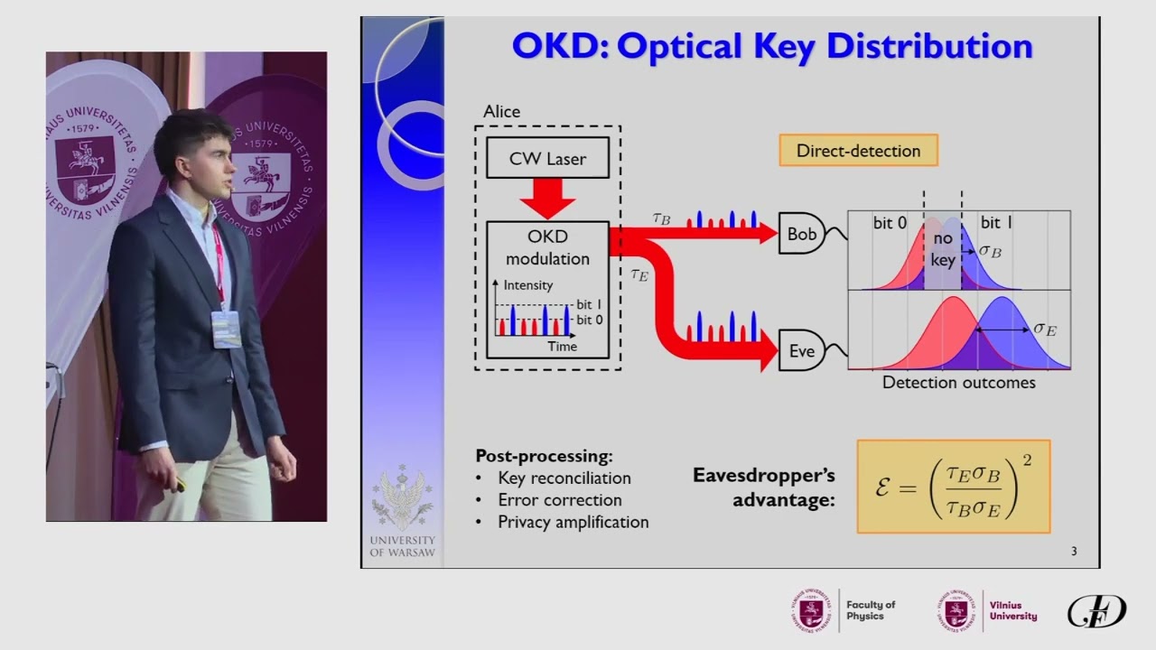 Mateusz Kucharczyk (University of Warsaw) – Optical Key Distribution with a Noisy Laser Source