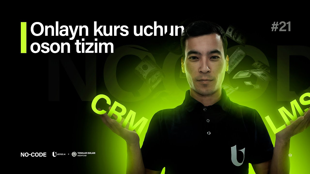 Darslar uchun onlayn platforma sozlamalarini to‘g‘irlash | Bepul No-Code kursi, 21-dars
