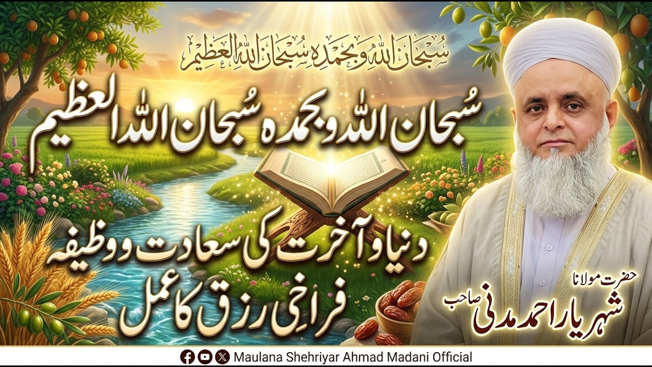 ||سبحان الله و بحمدہ سبحان الله العظیم||دنیا و آخرت کی سعادتوں والا وظیفہ فراخی رزق کے لئے عمل