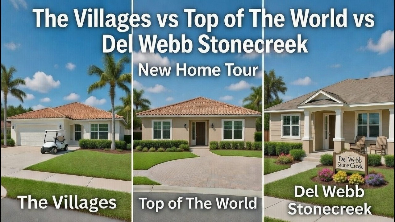 The Villages vs OTOW vs Del Webb Stone Creek New Home Comparison