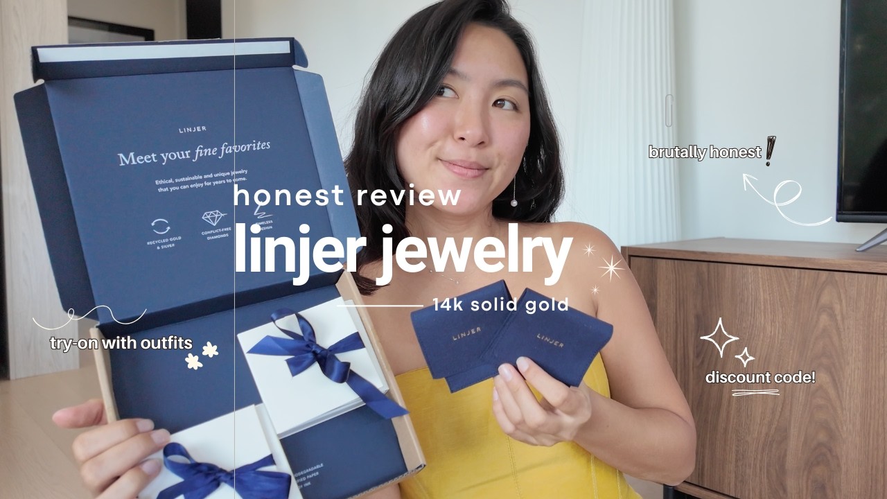 brutally honest linjer jewelry review | 14k solid gold necklace & earrings | is it worth it?