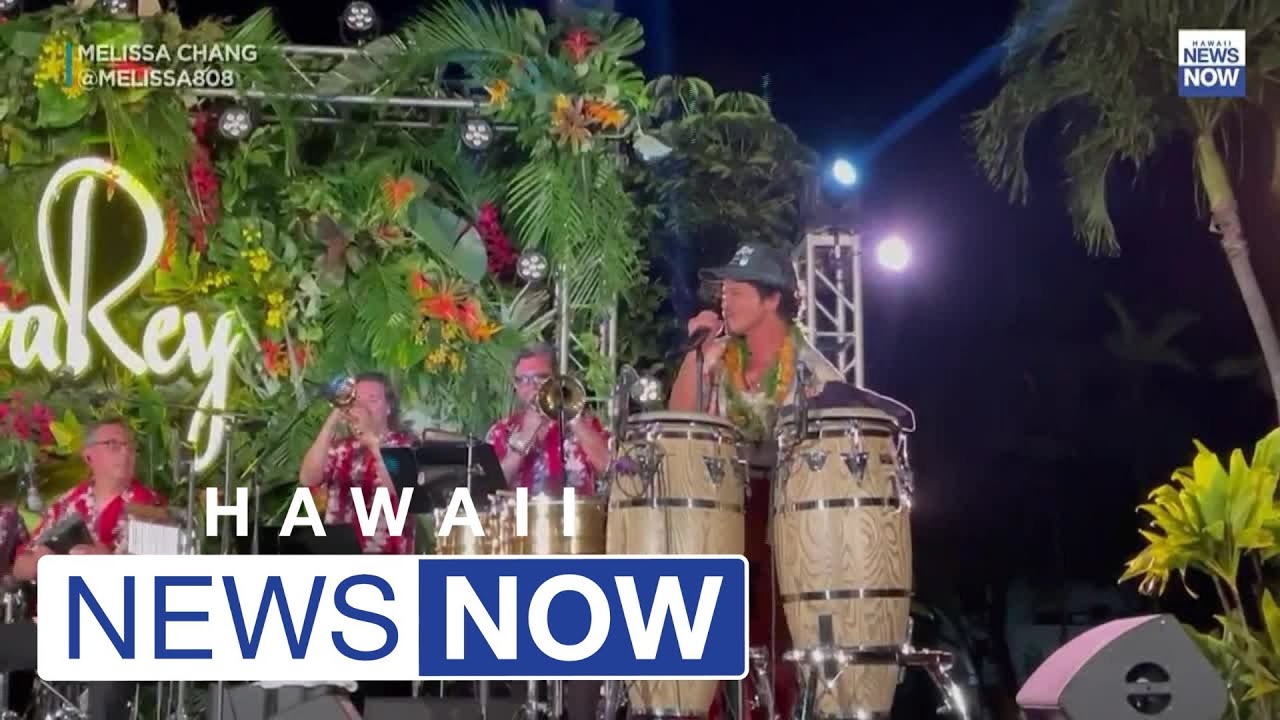Bruno Mars performs 'Treasure' at private launch event on Hawaii Island
