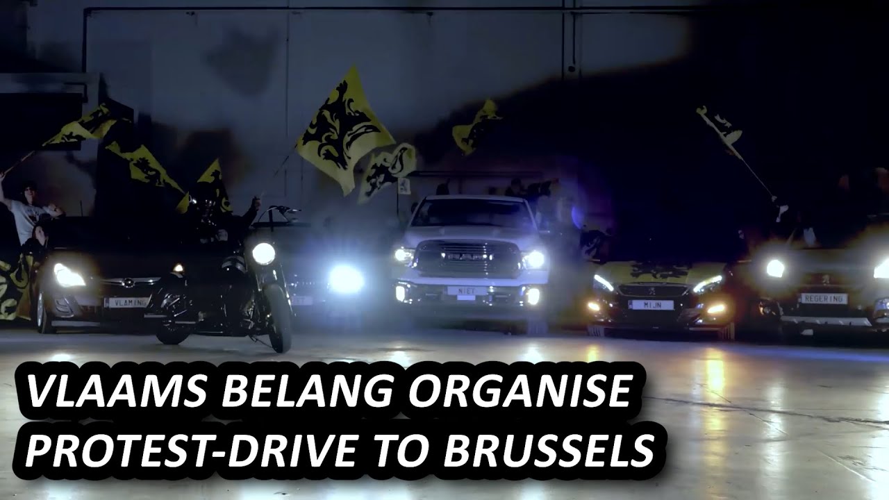 Vlaams Belang organise protest against new Belgian government, Dutch with English subtitles