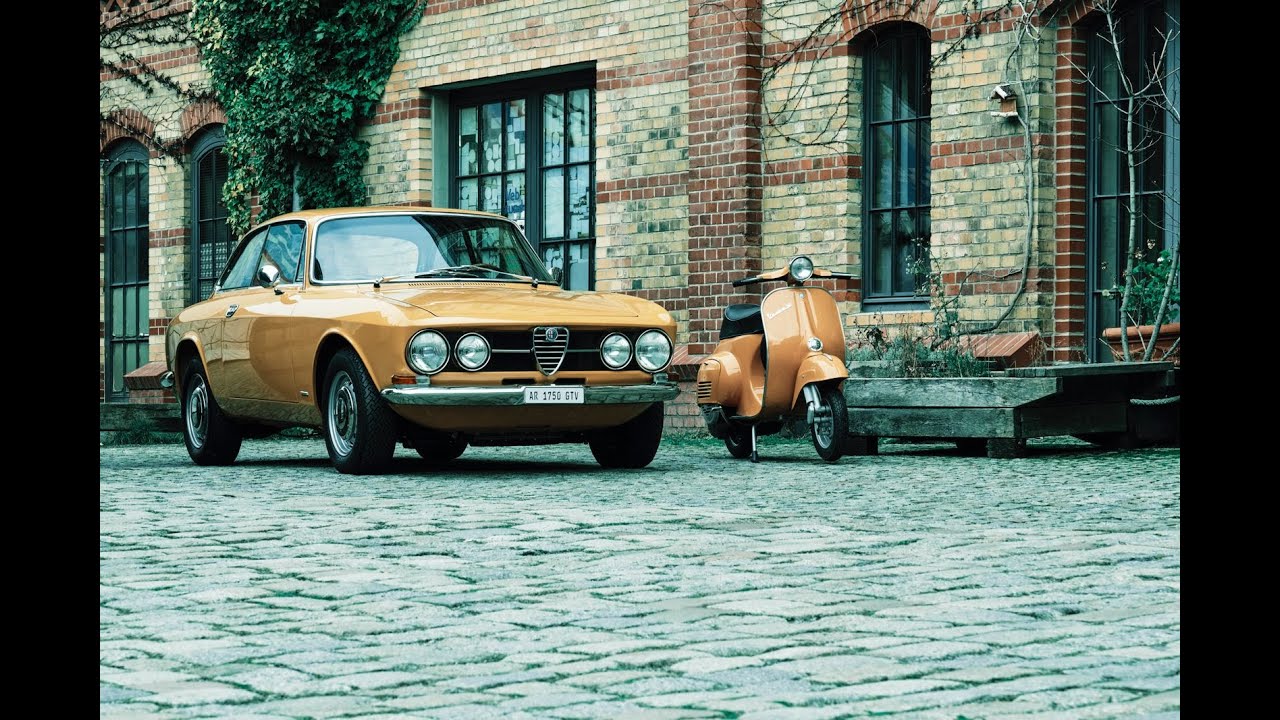 Alfa Romeo 1968 1750 GTV MK1 and a 50ccm Vespa