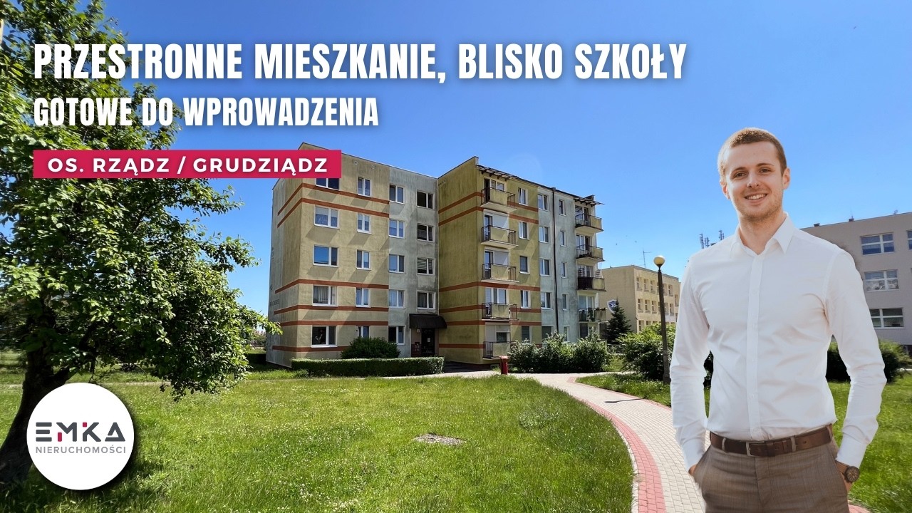 Gotowe do wprowadzenia mieszkanie na sprzedaż 🏢 osiedle Rządz / Grudziądz I Emka Nieruchomości