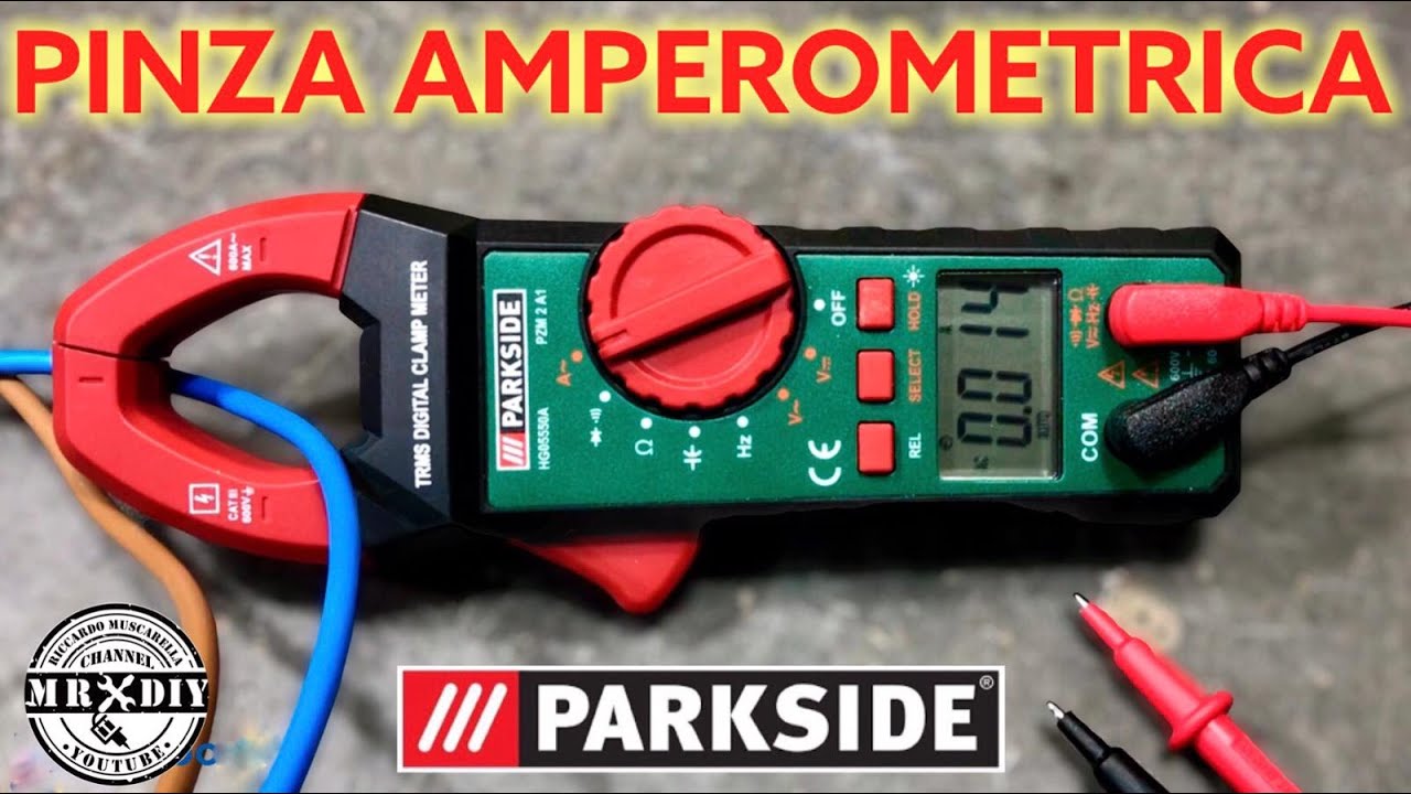 Pinza amperometrica Parkside. Misuratore a pinza lidl. PMZ 2 A1. Tester. Multimetro. Voltmetro.