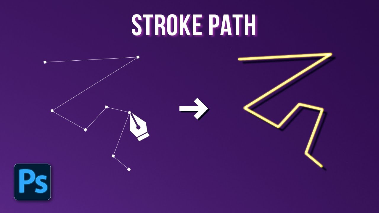 How to Stroke Path with Photoshop | Explained in 1 minute