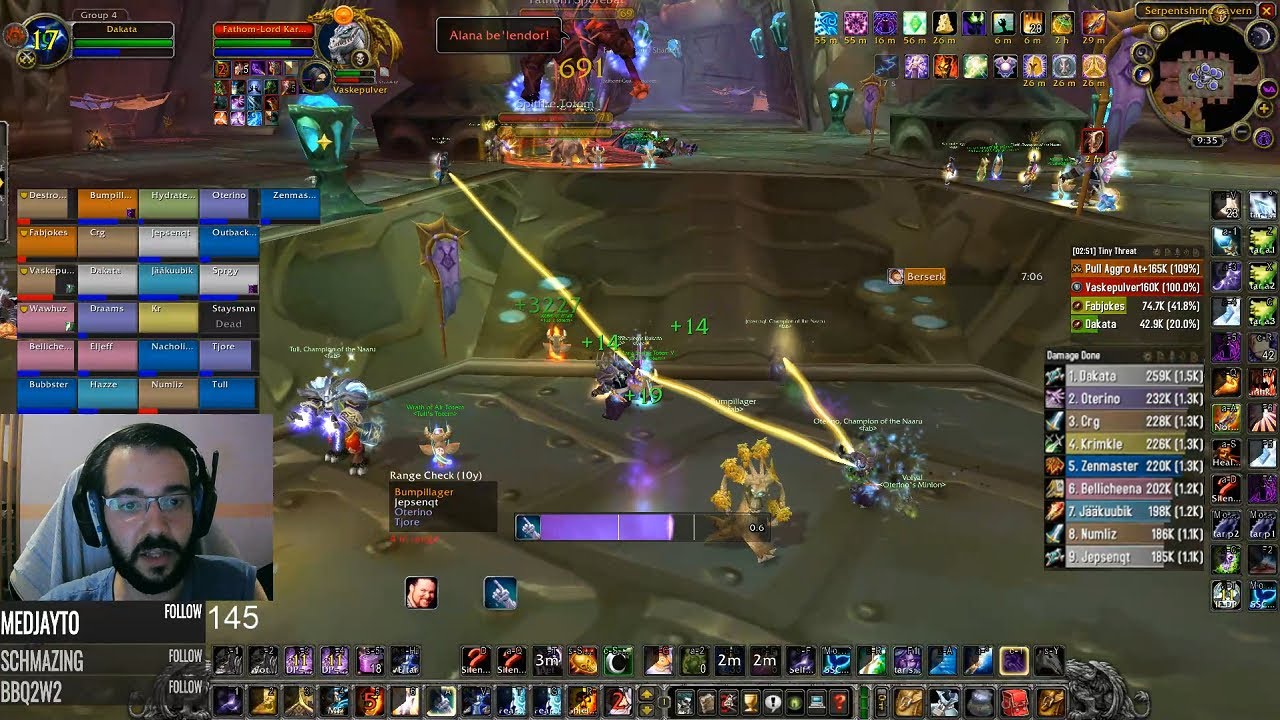 Shadow Priest PUMPING on Fathom Lord Karathress in SSC | TBC Classic