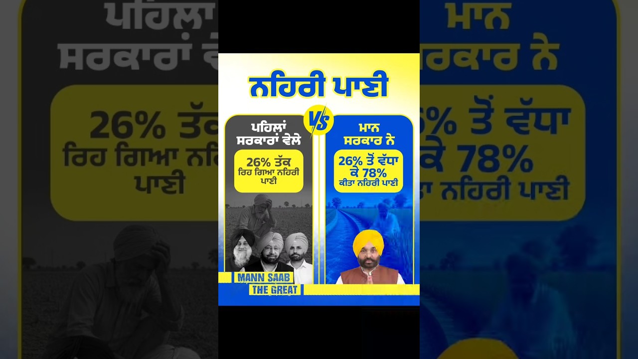 Difference is clear&hellip; who Punjab actually needs in 2027🌊| CM Mann | Sukhbir Badal | Canal Water | AAP