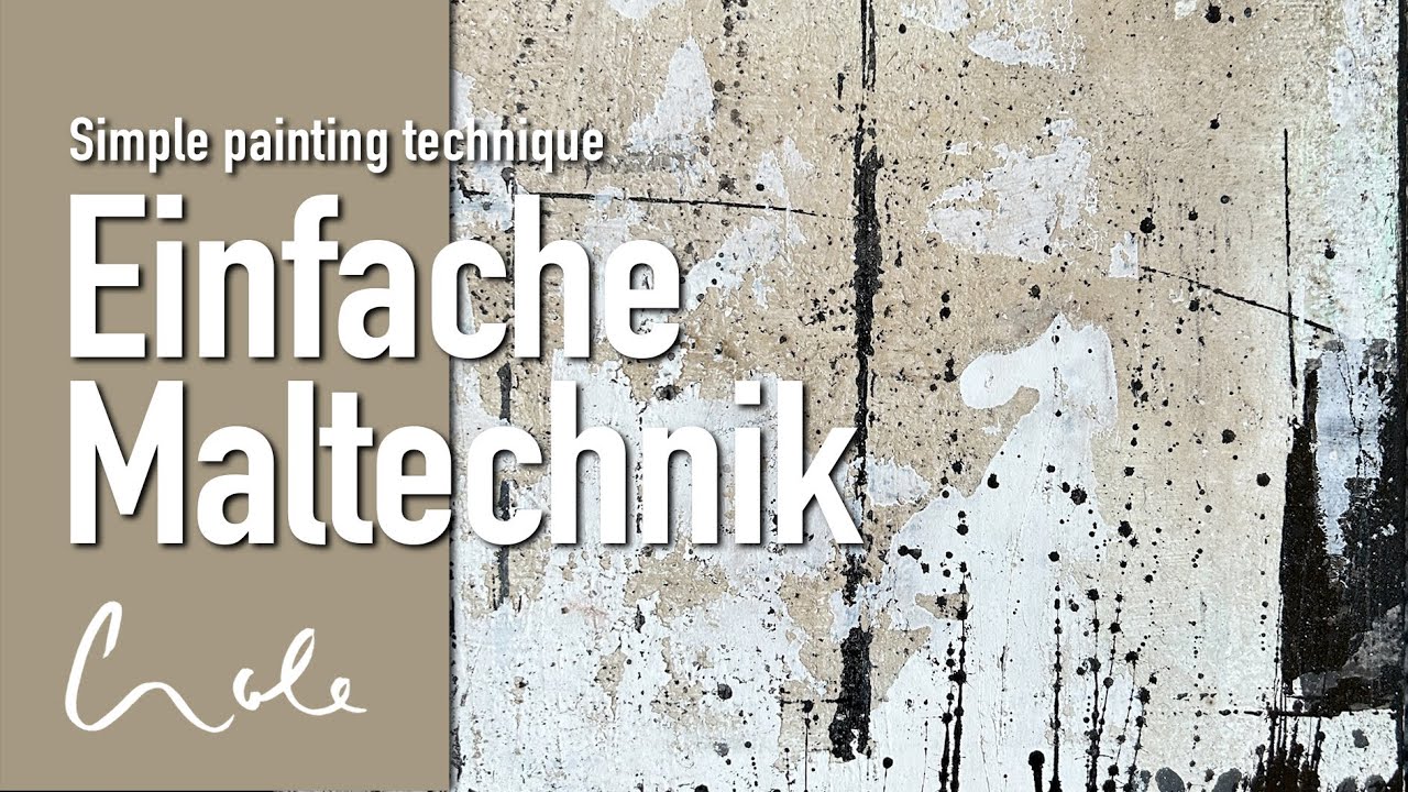 Abstrakte Acryl-Maltechnik mit Struktur und Kaffee
