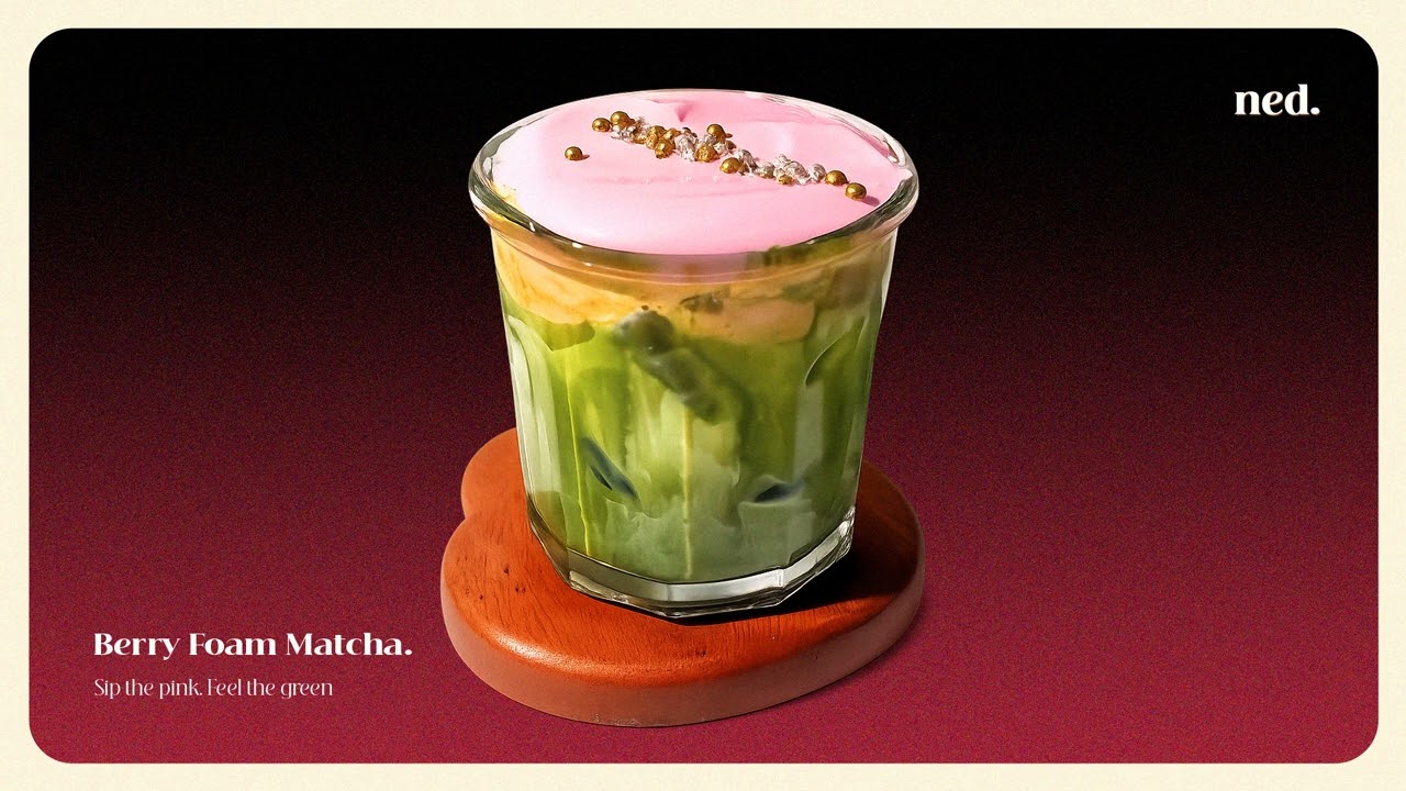 berry foam matcha.