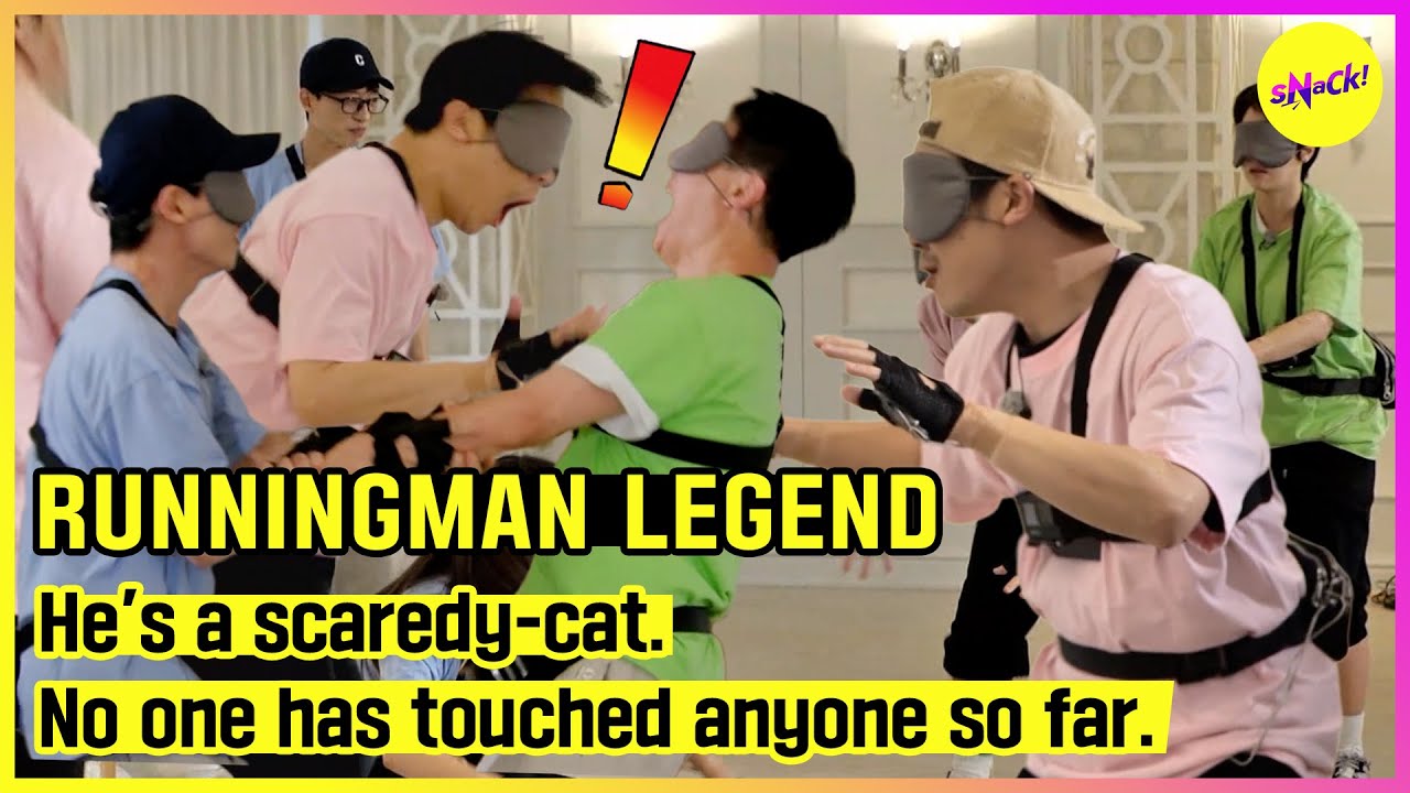 [RUNNINGMAN] Он трусишка. Пока никто никого не трогал. (С английскими субтитрами)