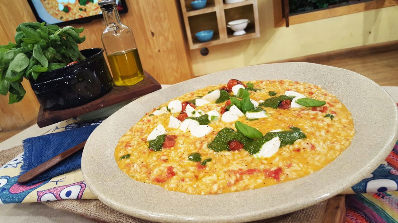 Risotto cremoso a la caprese