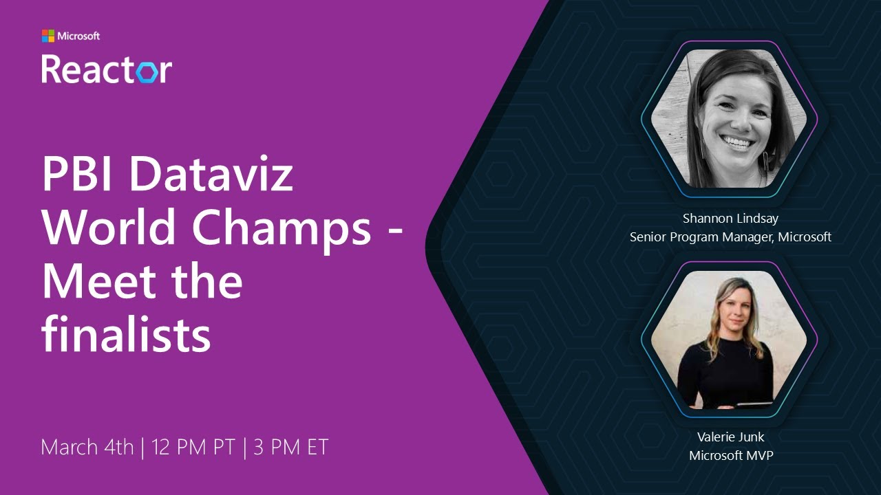 PBI Dataviz World Champs - Meet the finalists