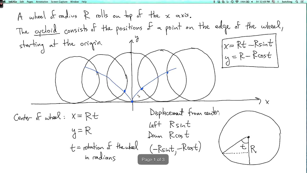 Multivariable calculus 1.1.5: Example: the cycloid
