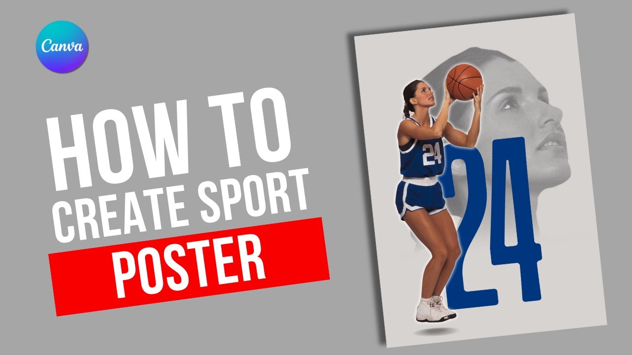 Make THIS in CANVA (Sports Poster Tutorial) 🏀🖼