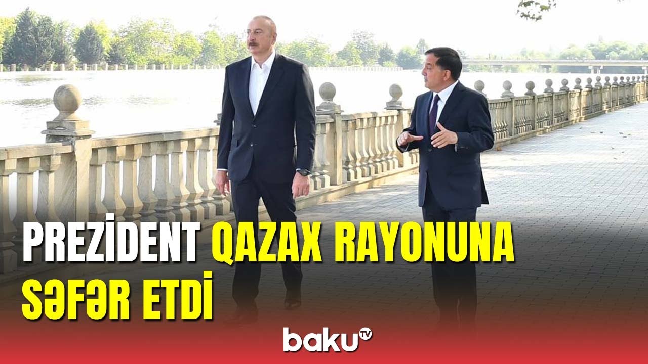 İlham Əliyev Qazax rayonunda görülən işlərlə tanış olub