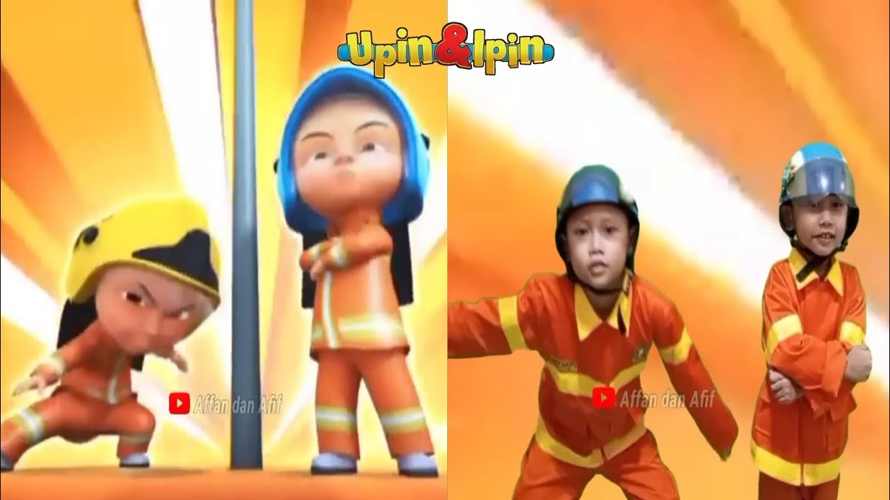 Tim Pemadam Kebakaran Upin Ipin Siap Beraksi || Kompilasi Tiru Aksi Upin Ipin