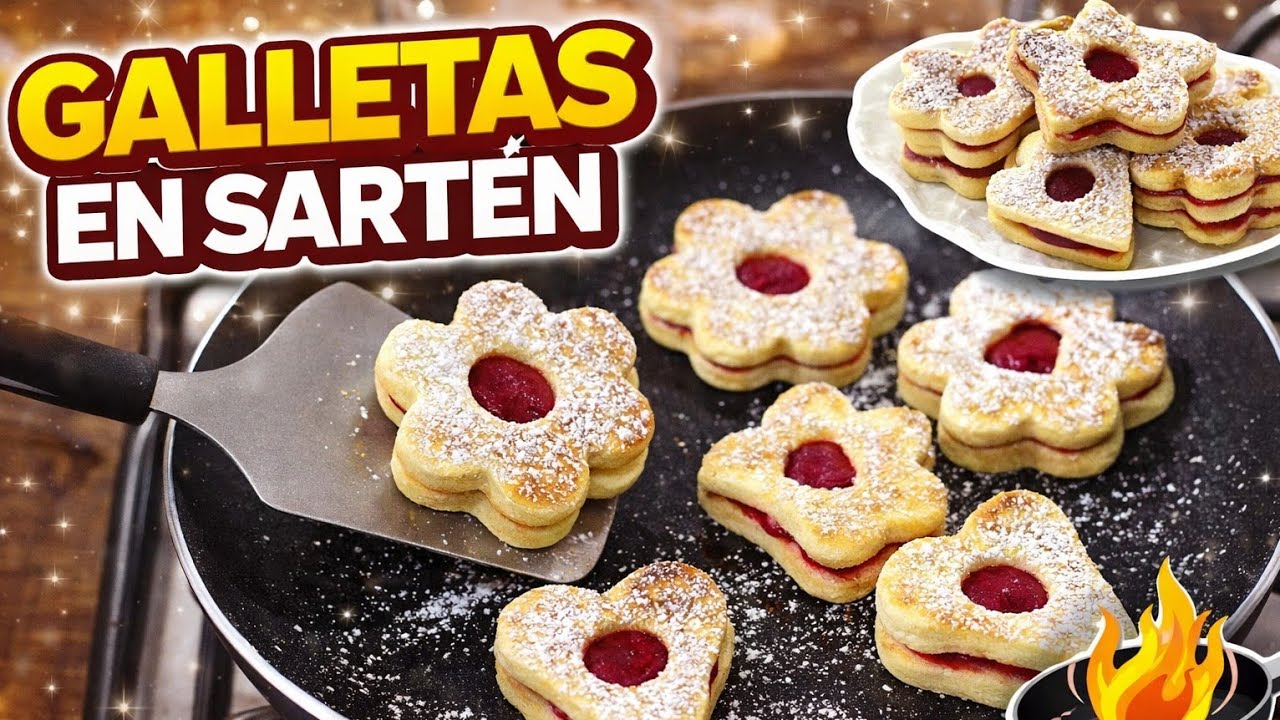 Galletas en sartén fácil y rápido 
